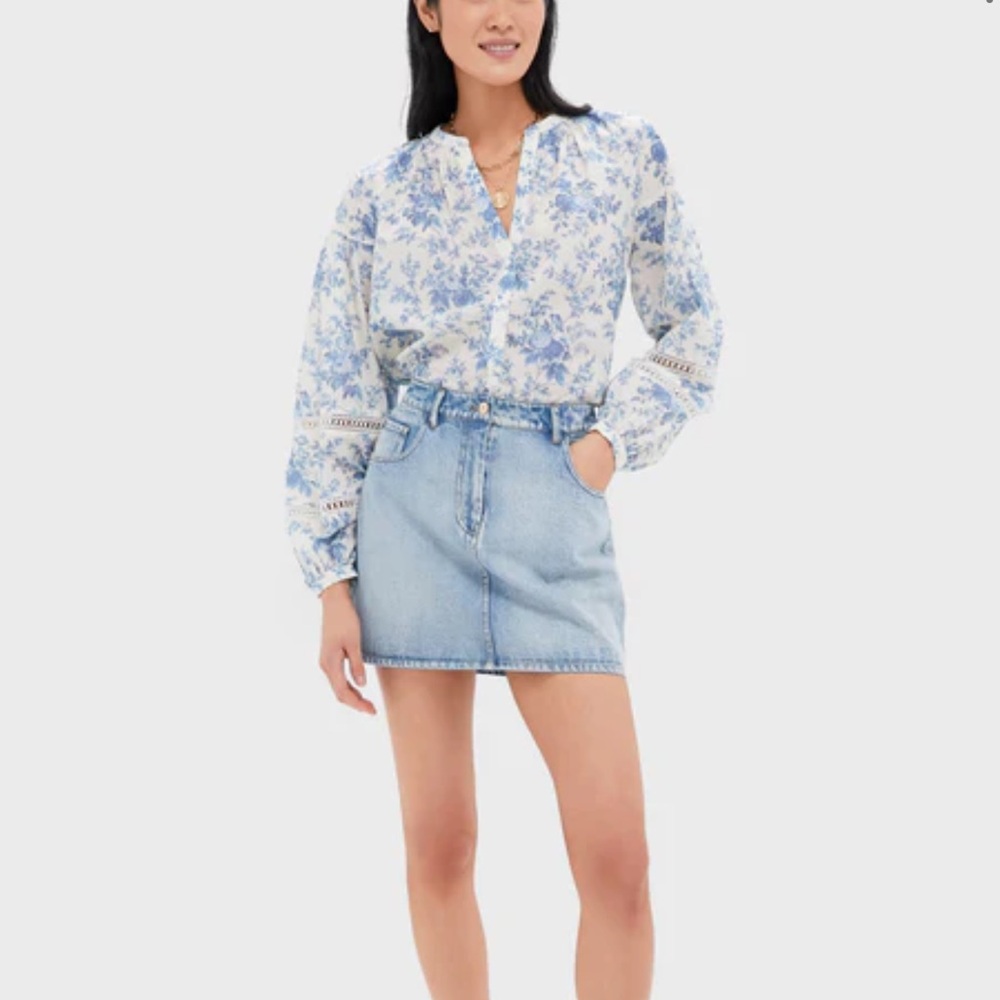 Tuckernuck Acid Wash Denim Pippa Mini Skirt